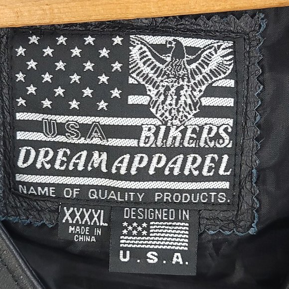 Bikers Dream Apparel Leather Vest Buffalo Nickel Snaps Pins Patches Men's 4XL - Picture 8 of 16